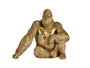 Giftdecor Gorila Sentado Dorado Resina 36 cm x 50 cm x 62 cm