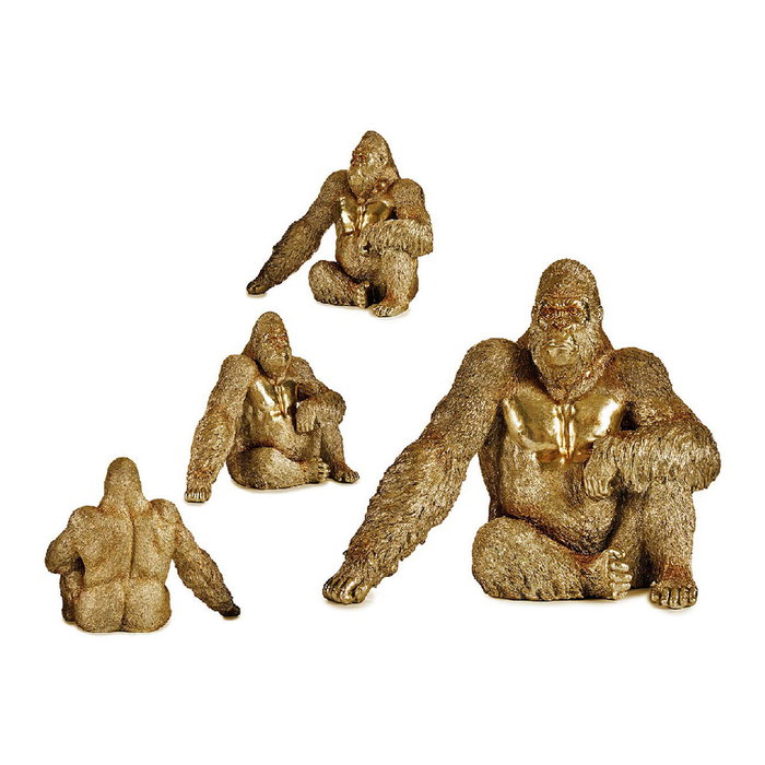 GIFTDECOR Gorila Sentado Dorado