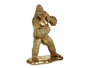 Giftdecor Gorila Enfadado Dorado 25 cm Ancho x 56 cm Alto x 42 cm Largo Figura Decorativa Resina