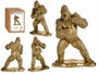 Giftdecor Gorila Enfadado Dorado 25 cm Ancho x 56 cm Alto x 42 cm Largo Figura Decorativa Resina