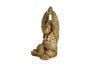 Giftdecor Gorila Yoga Manos Hacia Arriba Dorado 17 cm x 36 cm x 19.5 cm (Set de 4)