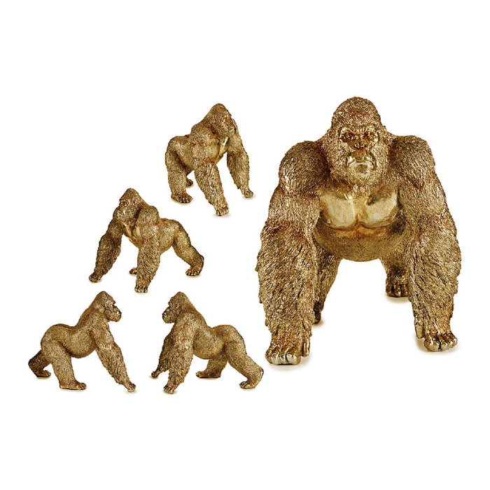GIFTDECOR Gorila Andando Dorado Grande