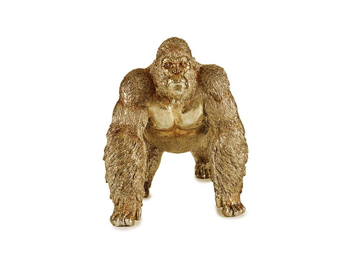 Giftdecor Gorila Andando Dorado Grande 30x35x44 cm Figura Decorativa