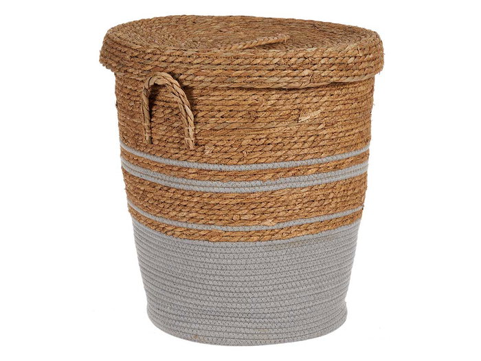 Giftdecor Pongotodo Alga Gris con Tapa Grande 44x48x44 cm (Set de 4)