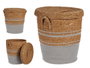 Giftdecor Pongotodo Alga Gris con Tapa Grande 44x48x44 cm (Set de 4)