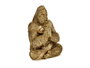 Giftdecor Gorila Yoga Manos Juntas Dorado 16 cm x 27.5 cm x 22 cm (Set de 4)