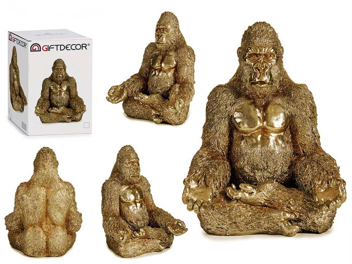 Giftdecor Gorila Manos Abiertas Dorado Resina 19x26.5x22 cm (Set de 4) Giftdecor Gorila Manos Abiertas Dorado Resina 19x26.5x22 cm (Set de 4)
