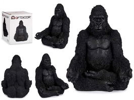 Giftdecor Gorila Manos Abiertas Negro 19 x 26.5 x 22 cm (Set de 4)