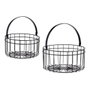 Juego de Cestas Gift Decor Negro Metal