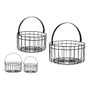 Juego de Cestas Gift Decor Negro Metal
