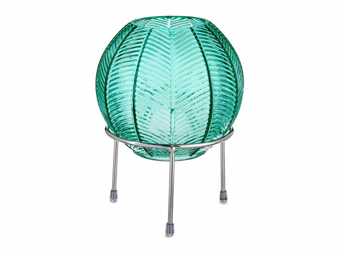 Giftdecor Jarron Bola Cristal Azul con Base Metal Plata 14.5 x 19.5 x 14.5 cm (Set de 8) Giftdecor Jarron Bola Cristal Azul con Base Metal Plata 14.5 x 19.5 x 14.5 cm (Set de 8)