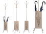 Giftdecor Perchero Paraguero Metal Cuadrado Crema 34 x 188 x 34 cm