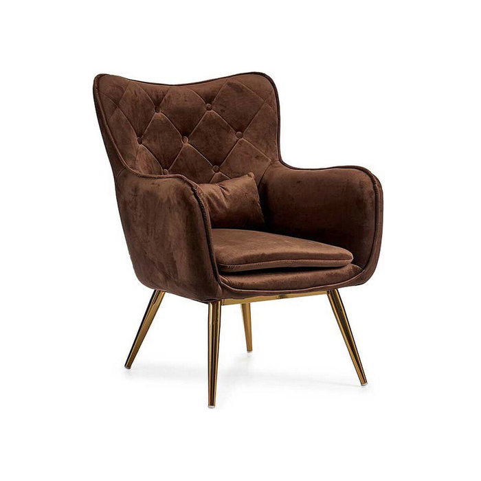 Sillón Marrón Terciopelo (68 x 92 x 70 cm) Sillón Marrón Terciopelo (68 x 92 x 70 cm)