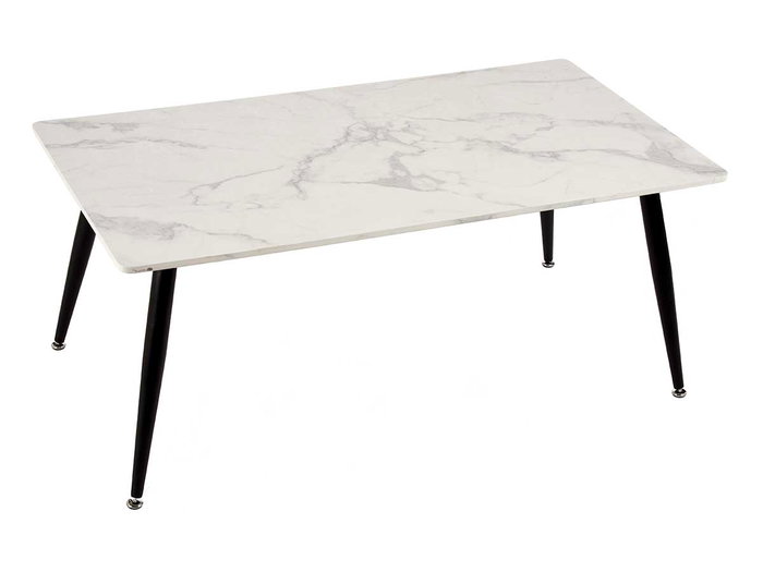 Giftdecor Mesa de Centro Efecto Mármol Blanco 60x45x110 cm