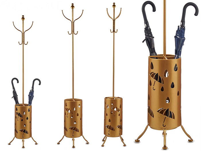 Giftdecor Perchero Paraguero Metal Redondo Dorado 44 x 185 x 44 cm Giftdecor Perchero Paraguero Metal Redondo Dorado 44 x 185 x 44 cm