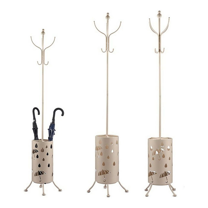 GIFTDECOR Perchero Paragüero Metal Redondo Crema GIFTDECOR Perchero Paragüero Metal Redondo Crema