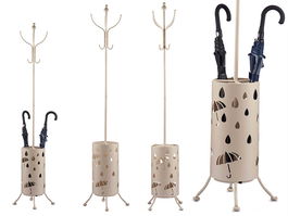 Giftdecor Perchero Paraguero Metal Redondo Crema 44x44x1.9 cm