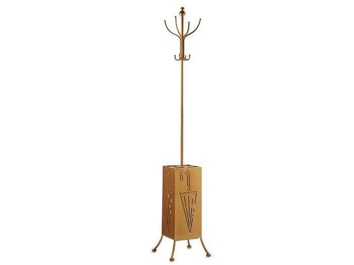 Giftdecor Perchero Paraguero Metal Cuadrado Dorado 34 x 188 x 34 cm