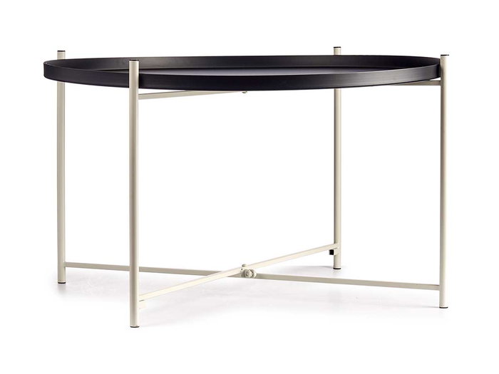 Giftdecor Mesa Redonda Negro 76.5x46x76.5 cm