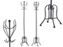 Giftdecor Perchero Metal Negro 30 cm x 180 cm x 30 cm