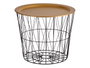 Giftdecor Mesa Central Mediana 52 cm Ancho x 52 cm Largo x 40 cm Alto Metal Negro y Oro (Set de 4)