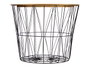 Giftdecor Mesa Central Mediana 52 cm Ancho x 52 cm Largo x 40 cm Alto Metal Negro y Oro (Set de 4)