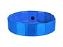 MASCOW Piscina Perro Poliester Plegable Antideslizante Azul 120x30 cm (Set de 4)