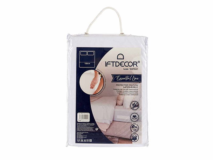 Giftdecor Protector de Colchón Impermeable y Antialérgico 150 cm x 200 cm Blanco (6 Unidades)