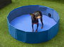 Mascow Piscina para Perro de Poliester Antideslizante Plegable con Valvula de Vaciado - 80x20 cm Azul (Set de 6)