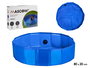 Mascow Piscina para Perro de Poliester Antideslizante Plegable con Valvula de Vaciado - 80x20 cm Azul (Set de 6)