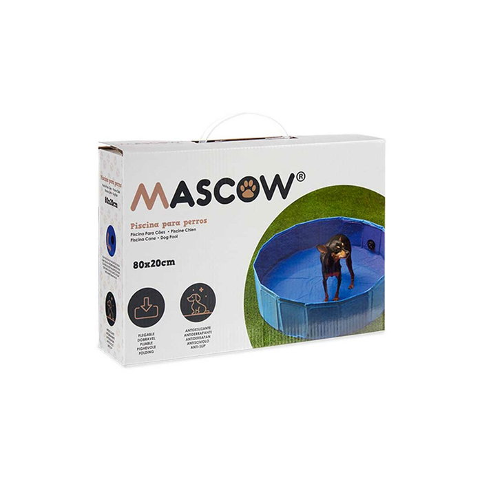 MASCOW Piscina para Perro de Poliéster Azul 80x20cm (Pack de 6) MASCOW Piscina para Perro de Poliéster Azul 80x20cm (Pack de 6)