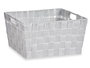 Kipit Cesta de Tela Cónica Rectangular con Asas Mediana Blanca 30.4x14x20 cm (Set de 18)