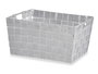 Kipit Cesta de Tela Cónica Rectangular con Asas Mediana Blanca 30.4x14x20 cm (Set de 18)