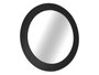 Giftdecor Espejo Redondo Negro Metal Cristal 90 cm Alto x 90 cm Ancho x 8 cm Largo
