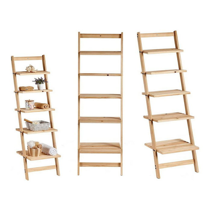 KIPIT Estantería de madera 5 baldas Marrón