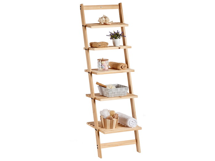 Kipit Estanteria Madera 5 Baldas Marron 41x132x29.2cm (Set de 6)