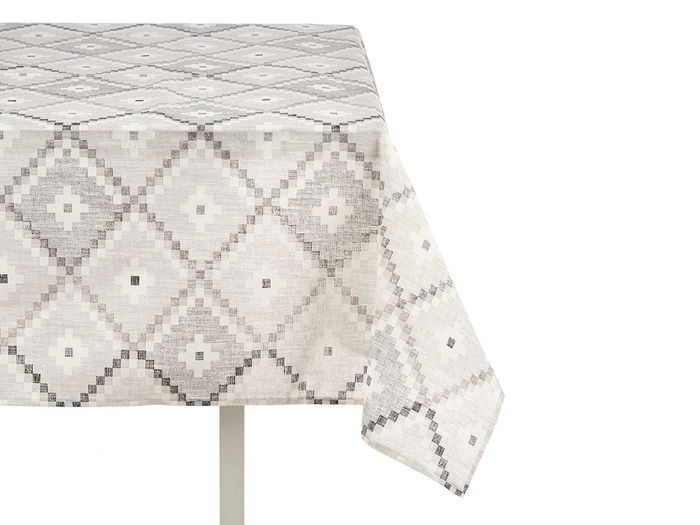 Kinvara Mantel Antimanchas Loneta 140x180 cm Rombos Gris (Set de 6)