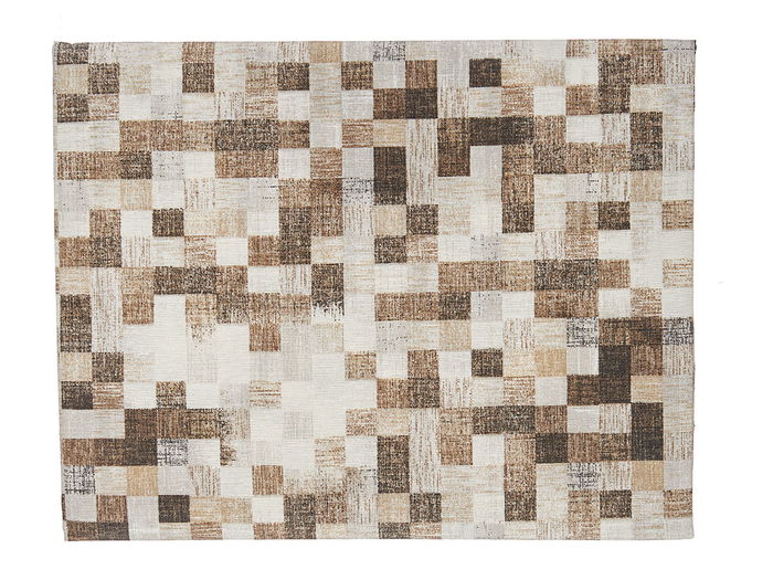 Kinvara Mantel Antimanchas Loneta 140x180cm Cuadros Beige (Set de 6)