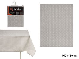 Kinvara Mantel Loneta Antimanchas 140x180 cm Estrella Gris (Set de 6)