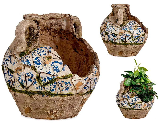 Ibergarden Jarrón Rústico de Poliresina 29cm (Pack de 2) Ibergarden Jarrón Rústico de Poliresina 29cm (Pack de 2)