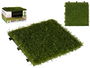 Ibergarden Baldosa Césped Artificial 30x3.5x30 cm Verde Plástico (Set de 6)