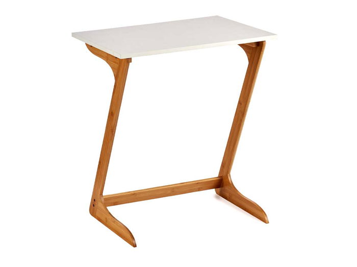 Kinvara Mesa Auxiliar Bambu Blanco Natural 40x60x68.5 cm (Set de 4)