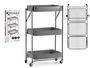 Kinvara Carro Plegable de 3 Alturas Gris 45.5x29.5x78.5 cm