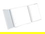 Berilo Espejo de Bolsillo ABS con LED, Aumentos 1X 2X 3X, Blanco, Dimensiones 11.5 x 9.5 x 1.5 cm (Set de 24)