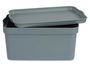 Kipit Caja Plástico con Tapa 7.5L Gris 21 x 14.2 x 32 cm (Set de 12)