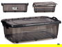 Kipit Bajo Cama con Ruedas Antracita 30L 40x20.5x63 cm (Set de 6)