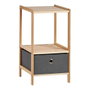 Mueble Auxiliar Gris Marrón Madera Tela (26 x 55,5 x 32 cm)