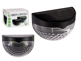 Ibergarden Set Luz Solar Exterior Pared Luz Fria Negro 5x65x9cm (Set de 24)