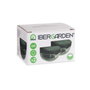 Ibergarden Set de Luz Solar Exterior Pared Luz Fría Negro (Pack de 24)