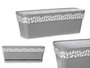STEFANPLAST Jardinera Cloe Gris-Blanco 50cm con Reserva de Agua